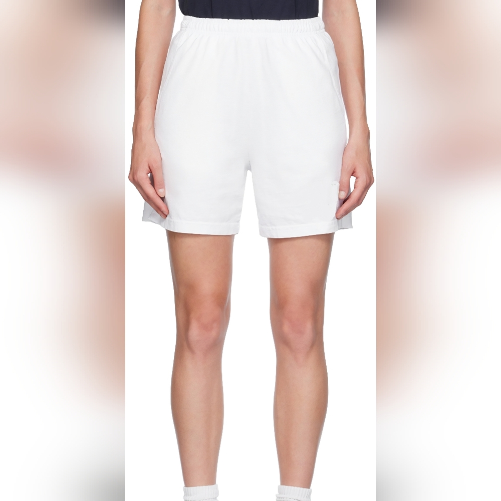 NWOT Sporty And Rich‎ White Cotton Gym Shorts XS